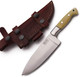 Gcs Handmade Bone Handle D2 Tool Steel Chef Knife With Leather Sheath Full Tang Blade Designed For Hunting & Edc Gcs 179