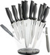Gibson Soho Lounge 16 Piece Stainless Steel Kitchen Knife Set W/Acrylic Stand