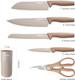Gooda Kitchen Knife Set With Block6-Piece Professional Chef Cooking Knives Set For Kitchennon-Stick Stainless Steel Knife Block Set Gooda Kitchen Knife Set With Block6-Piece Professional Chef Cooking Knives Set For Kitchennon-Stick Stainless Steel Knife Block Set