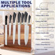 Magnetic Knife Holder Wooden Knife Magnetic Strip Magnetic Knife Block With Strong Magnets Kitchen Knives Organizer Tools No Drilling