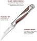 Hammer Stahl Bird'S Beak Paring Knife - German High Carbon Steel - Sharp Small Kitchen Knife For Vegetables And Fruits - Ergonomic Quad-Tang Pakkawood Handle