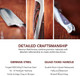 Hammer Stahl Bird'S Beak Paring Knife - German High Carbon Steel - Sharp Small Kitchen Knife For Vegetables And Fruits - Ergonomic Quad-Tang Pakkawood Handle