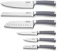 Hampton Forge Beton 7 Piece Textured Block With Knives One Size Taupe/Grey