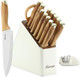 Knife Set 14 Pieces Kitchen Knives Set With Block And Sharpener High Carbon Stainless Steel And Ergonomic Handle Knife Block Set Knife Set 14 Pieces Kitchen Knives Set With Block And Sharpener High Carbon Stainless Steel And Ergonomic Handle Knife Block Set