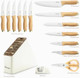 Knife Set 14 Pieces Kitchen Knives Set With Block And Sharpener High Carbon Stainless Steel And Ergonomic Handle Knife Block Set Knife Set 14 Pieces Kitchen Knives Set With Block And Sharpener High Carbon Stainless Steel And Ergonomic Handle Knife Block Set