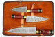 Kitchen Knife Set Damascus Hunting Knife 3Pcs Of Professional Chef Kitchen Set Knives With Leather Sheath Campimg Knife