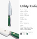Hedley & Bennett Utility Knife - 5.6 Inches Japanese 3-Layer High Stainless Steel Blade Sharp Plain Edge For Fruits & Vegetables - Enoki (White) Hedley & Bennett Utility Knife - 5.6 Inches Japanese 3-Layer High Stainless Steel Blade Sharp Plain Edge For Fruits & Vegetables - Enoki (White)