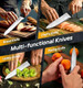 Knife Set 6-Piece Premium Kitchen Knife Set For Home Chefs Sharp Stainless Steel Knives With Ergonomic Handles And Stylish Block Durable & Easy Clean Black