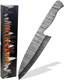 Custom Hand Forged Damascus Steel Blank Blade Chef Knife - Kitchen Knife Billet Bar Handmade Knife Making Supply Knife Kit Chef Blade