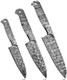 Custom 3Pcs Set Of Chef Knife - Kitchen Knife Hand Forged Hammered Damascus Steel Blank Blade Handmade Knife Making Supply (Damascus Bolster) Custom 3Pcs Set Of Chef Knife - Kitchen Knife Hand Forged Hammered Damascus Steel Blank Blade Handmade Knife Making Supply (Damascus Bolster)