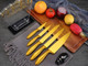 Kitchen Knife Set7 Pieces Stainless Steel Kitchen Knife Set With Clear Acrylic Block And Sharpenernon-Stick Kitchen Knife For Cutting Of Meat Vegetables And Fruits-Gold Kitchen Knife Set7 Pieces Stainless Steel Kitchen Knife Set With Clear Acrylic Block And Sharpenernon-Stick Kitchen Knife For Cutting Of Meat Vegetables And Fruits-Gold