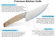 Chef Knife – 8 Inch Kitchen Knife - Super Sharp Professional High Carbon Stainless Steel Cooks Knife With Pakkawood Handle