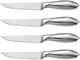 Serrated Steak Knife 4 Piece Set German High Carton Stainless Steel Blade For Home Restaurant - Silver Serrated Steak Knife 4 Piece Set German High Carton Stainless Steel Blade For Home Restaurant - Silver