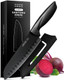 Home Hero 2 Pcs Santoku Knife With Sheath - High Carbon Stainless Steel Chopping Knife With Ergonomic Handle - Razor-Sharp Multi-Purpose Kitchen Knife For Chopping Vegetable And Cooking (Black)