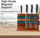 Magnetic Knife Block Double Sided Magnetic Knife Holder Rack With Strong Enhanced Magnets Acacia Wood Magnetic Knife Storage Stand With Stainless Steel Finger Protector Magnetic Knife Block Double Sided Magnetic Knife Holder Rack With Strong Enhanced Magnets Acacia Wood Magnetic Knife Storage Stand With Stainless Steel Finger Protector