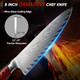 8 Inch Damascus Chef Knife Magnetic Knife Holder For Wall 16 Inch