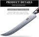 12 Inch Japanese High Carbon Steel Brisket Knife With Ergonomic Pakkawood Handle & High-Class Chef'S Knife 8 Inch Professional Cooking Knife & 7 Inch Professional Santoku Knives With Ergonomi