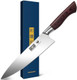 8 Inch Chef Knife German High Carbon Stainless Steel For Cooking & German High Carbon Stainless Steel Steak Knife Set 8 Pieces