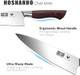8 Inch Chef Knife German High Carbon Stainless Steel For Cooking & German High Carbon Stainless Steel Steak Knife Set 8 Pieces