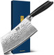 Cleaver Knife 7 Inch Razor Sharp High Carbon Powder Steel Meat Cleaver Professional Butcher Chopper Kitchen Knife For Meat Cutting Vegetable Slicing