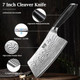 Cleaver Knife 7 Inch Razor Sharp High Carbon Powder Steel Meat Cleaver Professional Butcher Chopper Kitchen Knife For Meat Cutting Vegetable Slicing