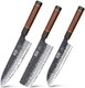 8 Inch Japanese Gyuto Chef Knife Vg-10 Kitchen Knife & Santoku Knife 7 Inch Professional Japanese Chef Knife & 7 Inch Nakiri Knife Japanese Hand Forged Asian Chopping Chef Knife