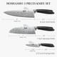 3 Pieces Knife Set Professional High Carbon Powder Steel Kitchen Knife Set Ultra Sharp Knives Set For Kitchen With Elegant Box