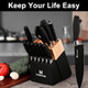 Knife Set With Block - Howashin 14 Pieces Green Knife Set Dishwasher Safe - Anti-Slip Handle - German Stainless Steel Knife Block Set With Box Knife Set With Block - Howashin 14 Pieces Green Knife Set Dishwasher Safe - Anti-Slip Handle - German Stainless Steel Knife Block Set With Box
