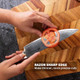 Japanese Steel Damascus Boning Knife Professional Fish Sharp High Carbon Super Steel Kitchen Utility With Ergonomic Black Pakkawooden Glass Fiber Handle (6" Fillet Knife) (8" Chef Knife)