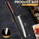Huusk Japanese 9'' Kiritsuke Chef Knife & 10'' Knife Sharpener Rod