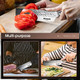 Huusk Japan Knife Japanese Chef Knife With Nakiri Set Hand Forged High Carbon Steel Kitchen Knives For Meat Vegetables - Wood Handle With Box