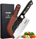 Huusk Serbian Chef Knife Hand Forged Meat Cleaver With Sheath High Carbon Steel Full Tang Knife Heavy Duty Butcher Knife For Kitchen Or Camping Outdoor Christmas s s For Dad