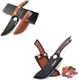Huusk d Chef Knife Bundle With Black Butcher Knife For Meat Cutting Viking Men Bbq Camping With Sheath