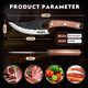 Huusk Viking Knife With Sheath - Hand Forged Butcher Knife For Meat Cutting - High Carbon Steel Meat Kitchen Knives- Multipurpose Japanese Chef Knives For Camping Outdoor Bbq