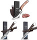 Huusk Japanese Hand Forged Chef Knives Set Cleaver Knife For Meat Cutting Deboning Knife With Sheath