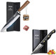 Huusk Japanese Chef Knife Damascus Paring Knife 8 Inch Gyuto Kitchen Knife Hand Forged Sushi Knives 3 Inch Japanese Vg10 Fruit Knife For Dad Mom With box