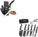 Huusk Serbian Chef Knife Set - 6Pcs Bundle With A Viking Knife With Sheathoutdoor Bbq Camping Birthday Idea Men