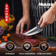 Huusk d Chef Knives Brown Bundle With Black Outdoor Camping Cooking Knife With Leather Sheath And Box
