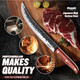 Huusk Japanese Chef Knife 8 Inch Gyuto Kitchen Knife Breaking Knife For Meat Cutting Hand Forged Sushi Knives Brisket Trimming Knife For Cooking With Premium Box
