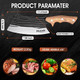 Huusk d Serbian Chef Knife-Japanese Meat Cleaver Knife For Meat Cutting Forged Butcher Knives With Sheath Full Tang Kitchen Chopping Knives For Home Outdoor Cooking Camping