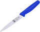 Icel Paring Knife - 4 Inch Serrated Blade Kitchen Paring Knife - Point Tip - High Carbon German Stainless Steel Razor Sharp Blade Blue Handle