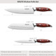 3-Piece Kitchen Knife Set – Includes Ultra-Sharp Chef Knife High Carbon Stainless Steel Blades With Ergonomic Pakkawood Handles Professional Knives Set For Kitchen Elegant Box