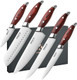 5-Piece Kitchen Knife Set - Ultra-Sharp High Carbon Stainless Steel Blades With Ergonomic Pakkawood Handles Professional Kitchen Knives Sets Elegant Box Packaging