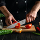 Imarku Japanese Chef Knife And Steak Knives 8 Inch Set Of 6 With Ergonomic Handle And Box Ultra Sharp Knife