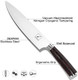 Imarku Japanese Chef Knife & Bread Knife Pro Kitchen Knife 8 Inch Chef'S Knives 10 Inch High Carbon Stainless Steel Professional Grade Bread Slicing Knife