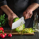 Lmarku 7 Inch Meat Cleaver Cleaver Knife Japanese Cleaver Knife High Carbon Steel Chef Knife With Ergonomic Pakka Handle 7Cr17Mov German High Carbon Stainless Steel Butcher Knife