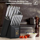 Knife Block Set Imarku 16 Pcs Kitchen Knife Set With Sharpening Rod High Carbon Stainless Steel Knives Set For Kitchen With Ergonomic Non-Slip Handle Dishwasher Safe
