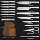 Knife Set - Imarku Kitchen Knife Set 15 Piece Japanese Stainless Steel Knife Block Set With Sharpener - Dishwasher Safe Kitchen Knives - Ultra Sharp Chef Knife Set For Kitchen Silver