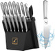 Imarku 15 Pcs Kitchen Knife Set With Diamond Shaped Handle Dishwasher Safe Kitchen Knives Premium German High Carbon Stainless Steel Chef Knife Set Father'S Day s