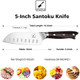 Imarku Santoku Knife Chef Knife 5 Inch Ultra Sharp Asian Knife Japanese Chef Knife - Japanese Sus440A Stainless Steel - Ergonomic Pakkawood Handle Best Choice For Home Kitchen Imarku Santoku Knife Chef Knife 5 Inch Ultra Sharp Asian Knife Japanese Chef Knife - Japanese Sus440A Stainless Steel - Ergonomic Pakkawood Handle Best Choice For Home Kitchen